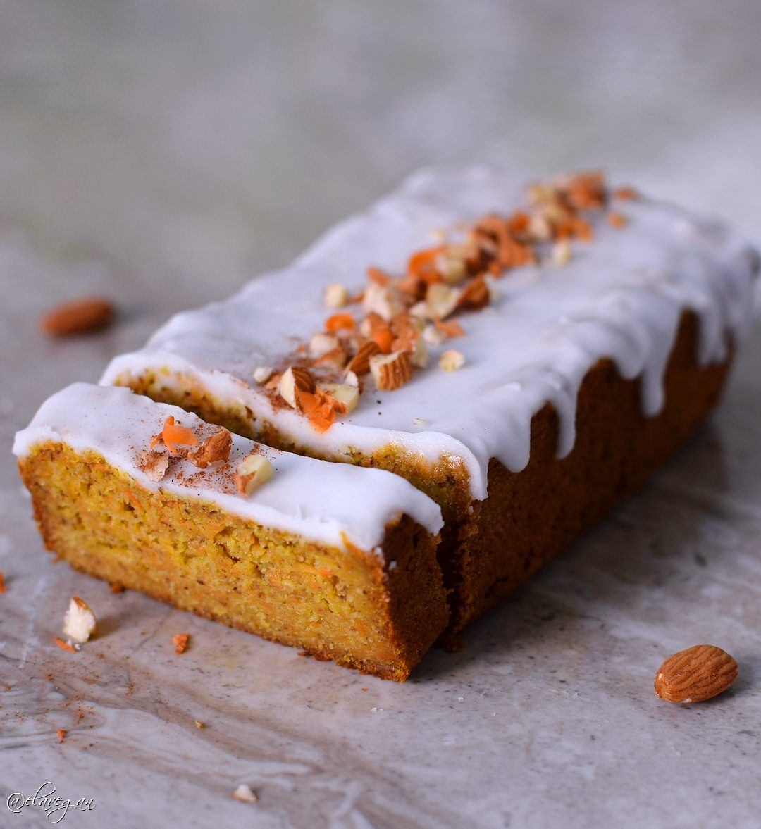 Vegan gluten free carrot cake recipe | sugar free frosting - Elavegan