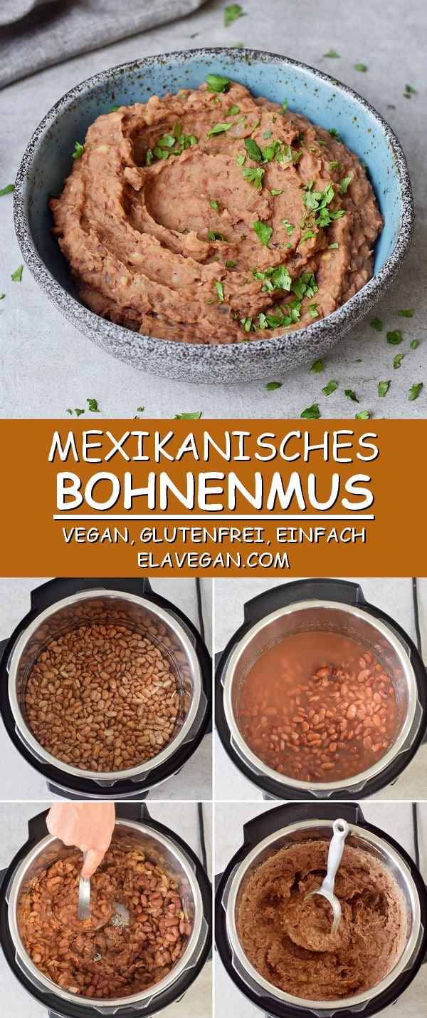 Mexikanisches Bohnenmus vegan, glutenfrei, einfaches Bohnenpüree Rezept