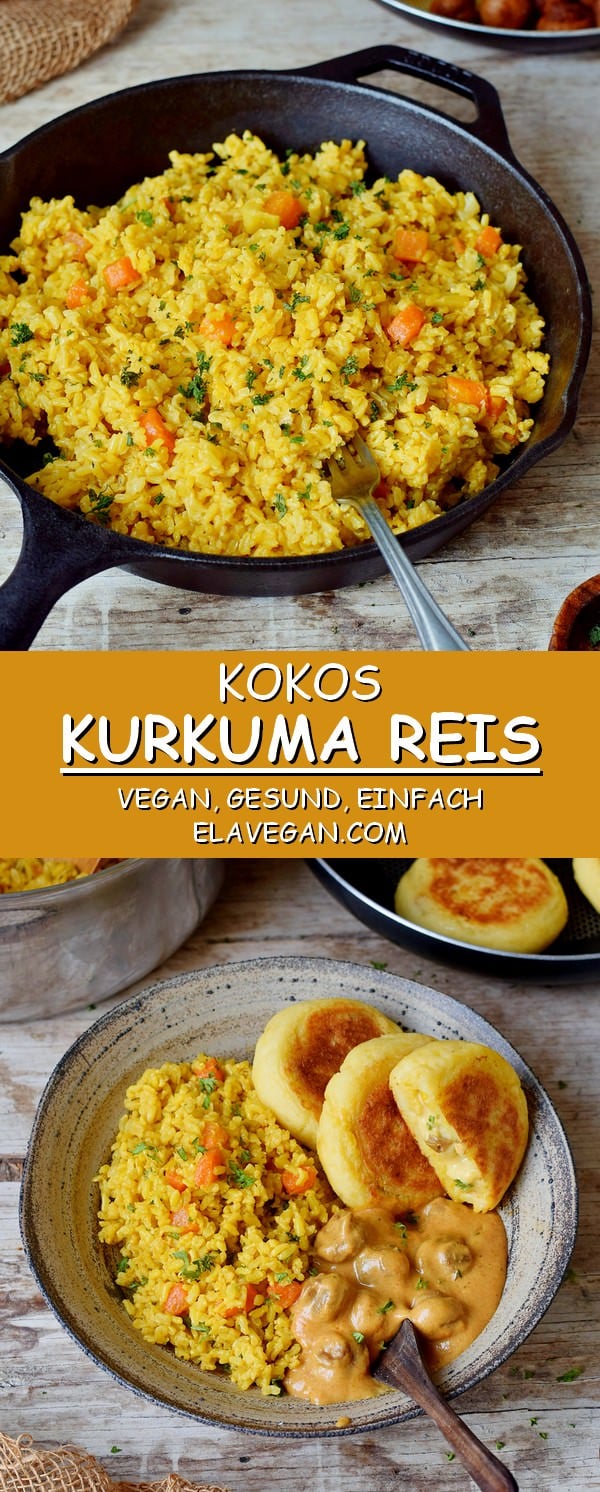Kokos Kurkuma Reis vegan gesund einfach