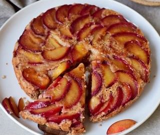 gesunder Kuchen mit Pflaumen vegan glutenfrei ölfrei