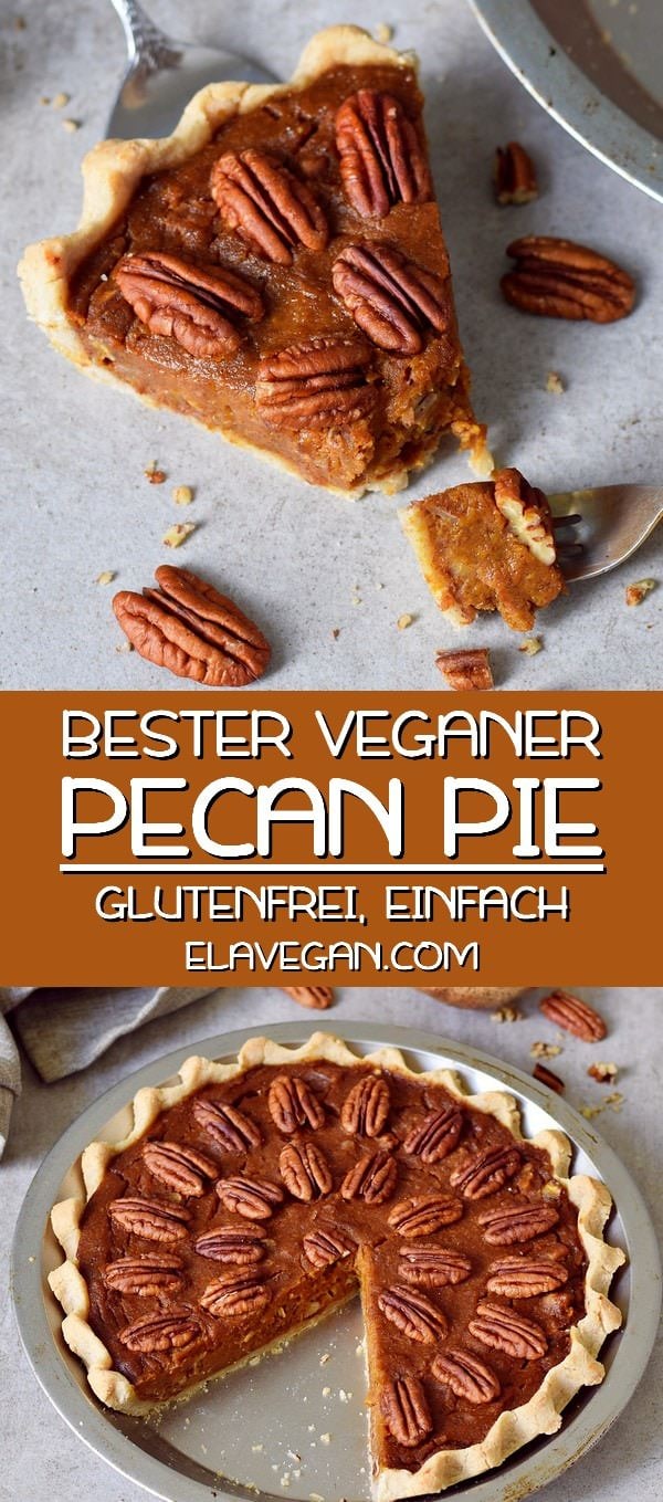 Bester veganer Pecan Pie glutenfreies einfaches Rezept