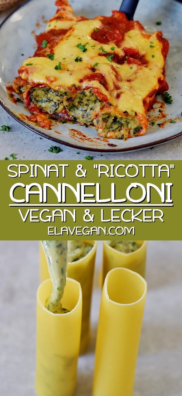 pinterest collage über spinat und ricotta cannelloni