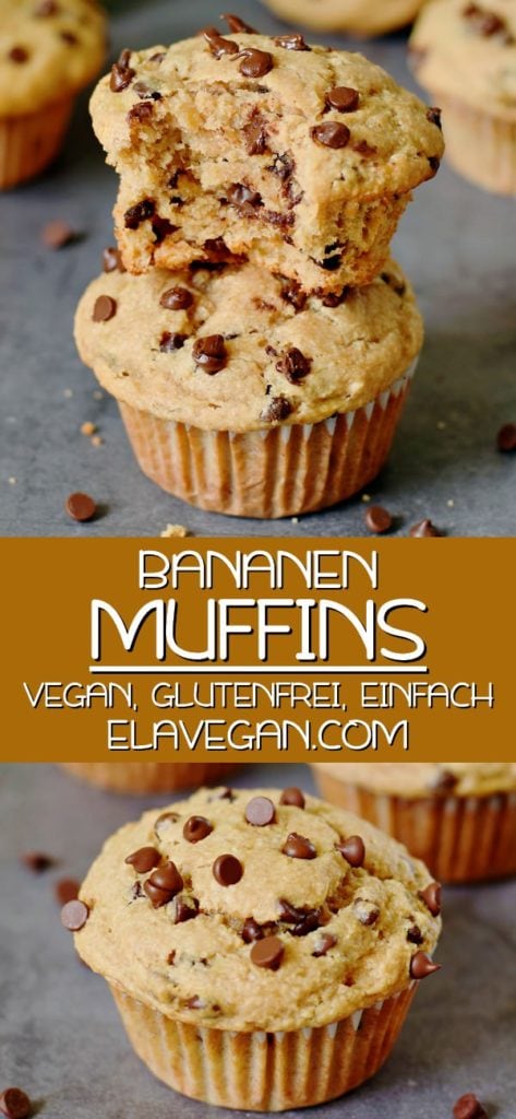 Pinterest Collage Bananenmuffins vegan