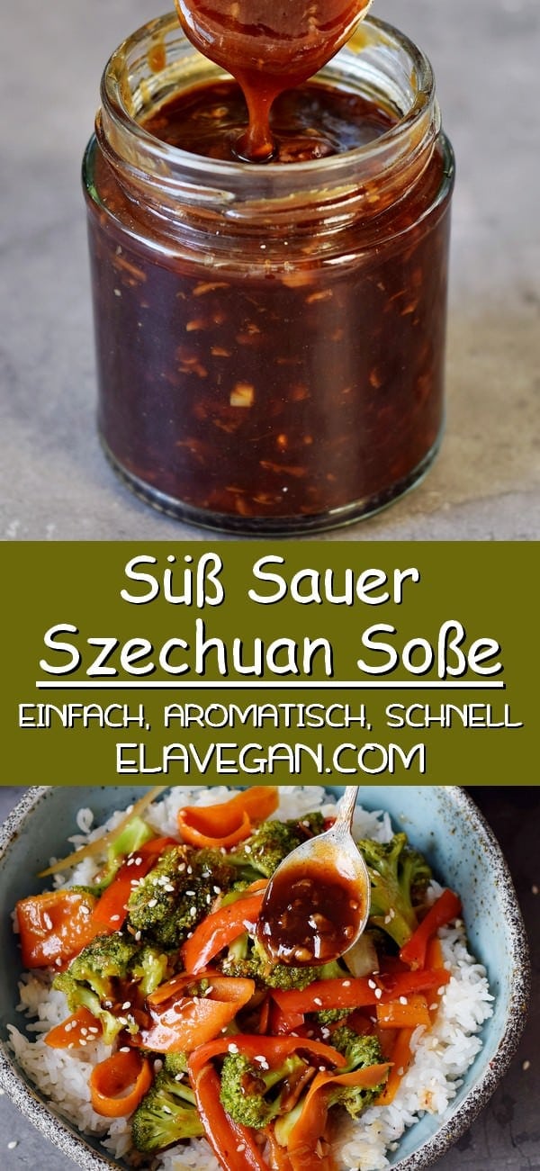 Chinesische Szechuan Sauce süß sauer! - Elavegan