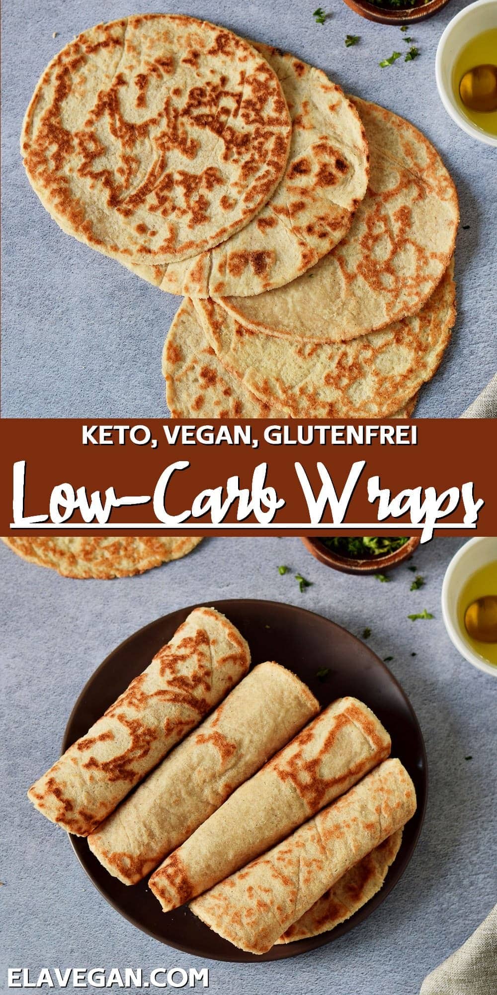 Pinterest Collage Keto Vegan Glutenfrei Low-Carb Wraps