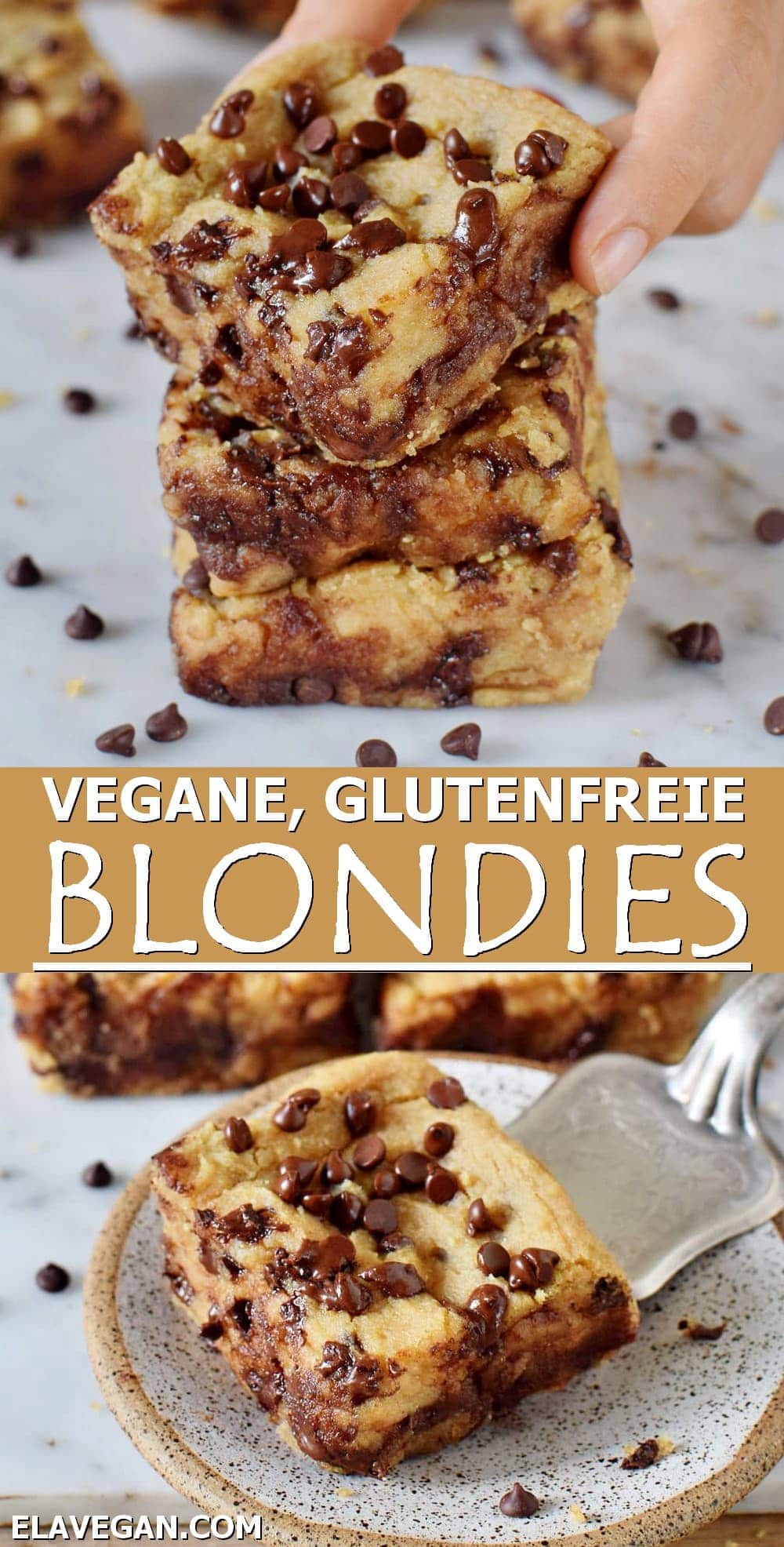 Pinterest Collage vegane glutenfreie Blondies