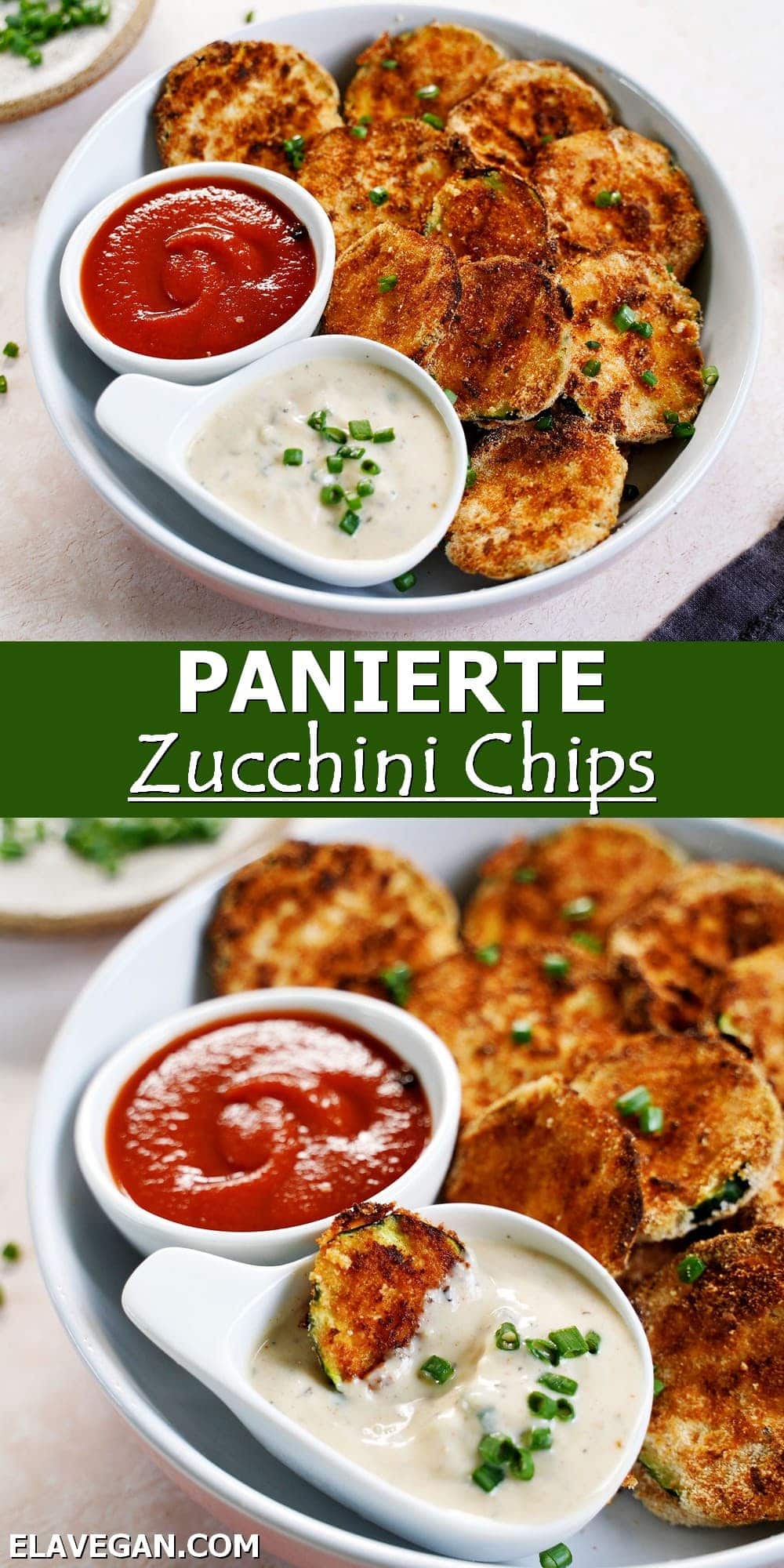 Pinterest Collage Panierte Zucchini Chips