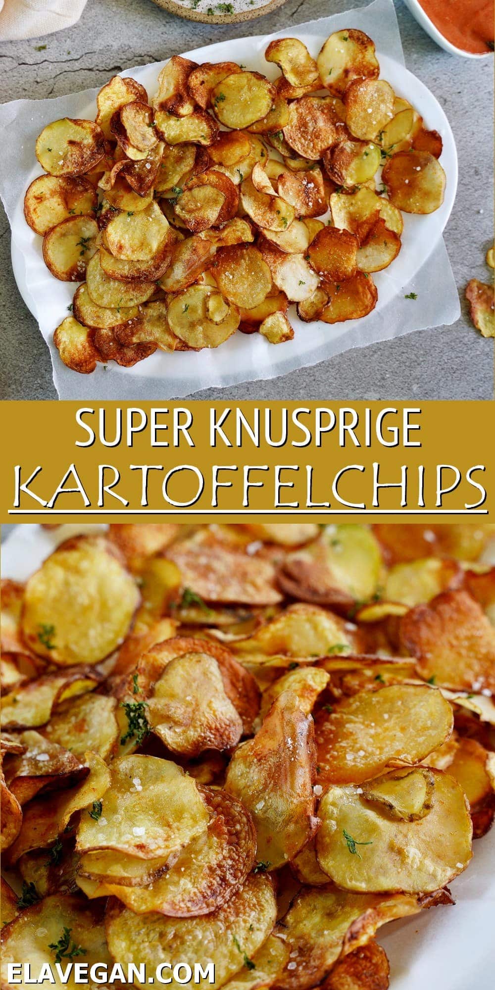 Pinterest Collage knusprige Kartoffelchips