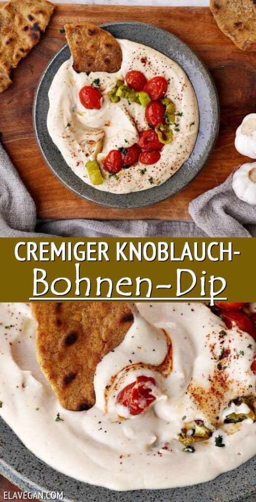 Pinterest Collage cremiger Knoblauch-Bohnen-Dip