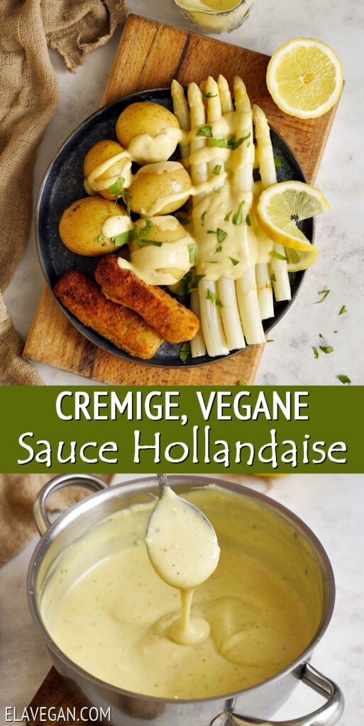 Pinterest Collage cremige vegane Sauce Hollandaise