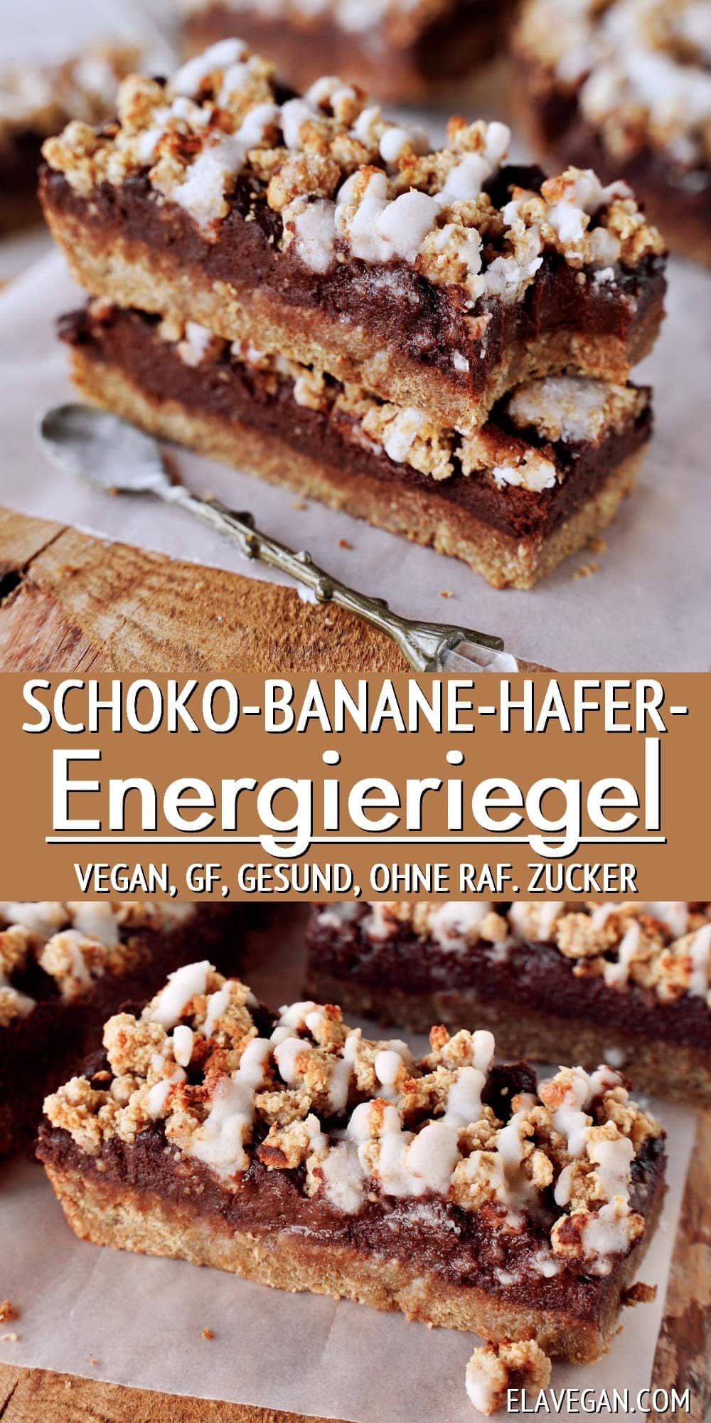 Pinterest Collage Schoko-Banane-Hafer-Energieriegel