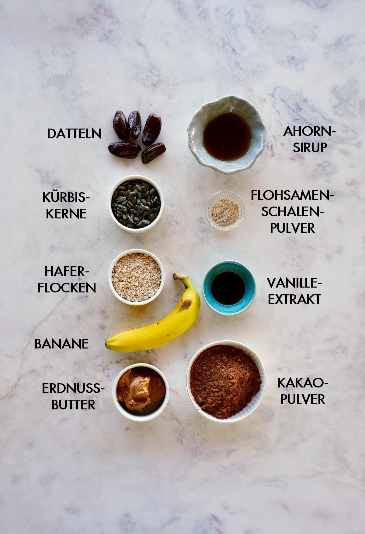 Zutaten für Schoko-Bananen-Tarte