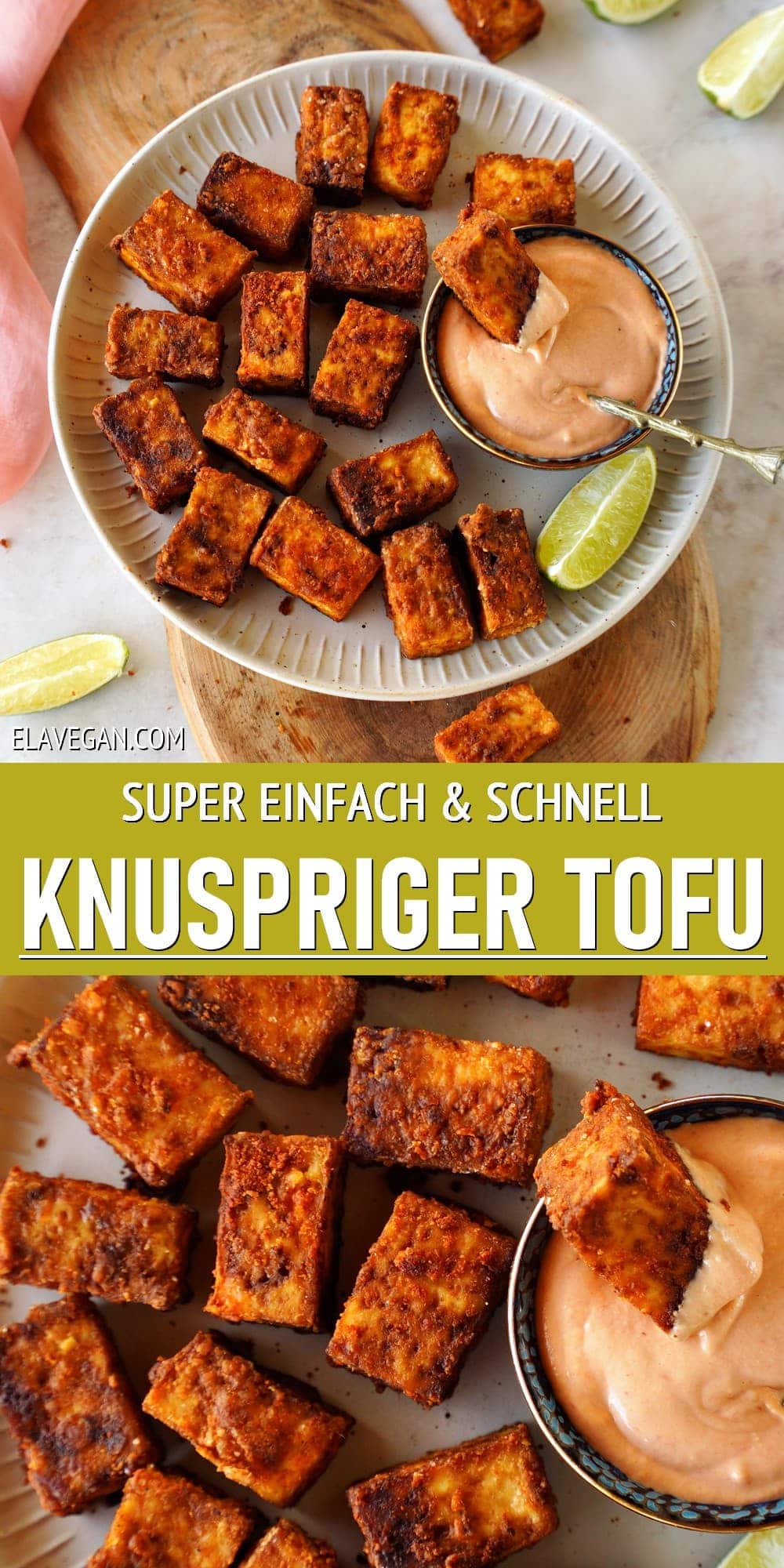 Pinterest Collage super einfach und schnell knuspriger Tofu
