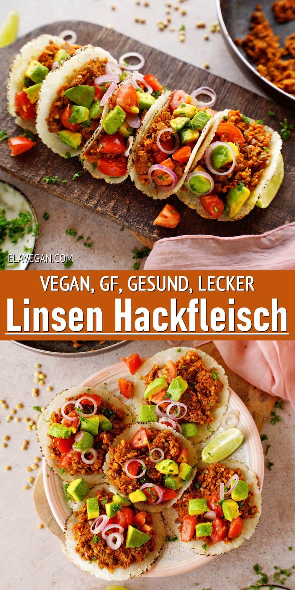 Pinterest Collage veganes Linsen Hackfleisch