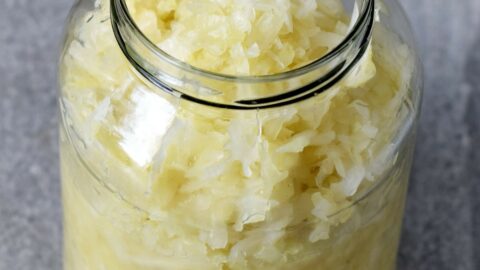 selbstgemachtes Sauerkraut im Glas