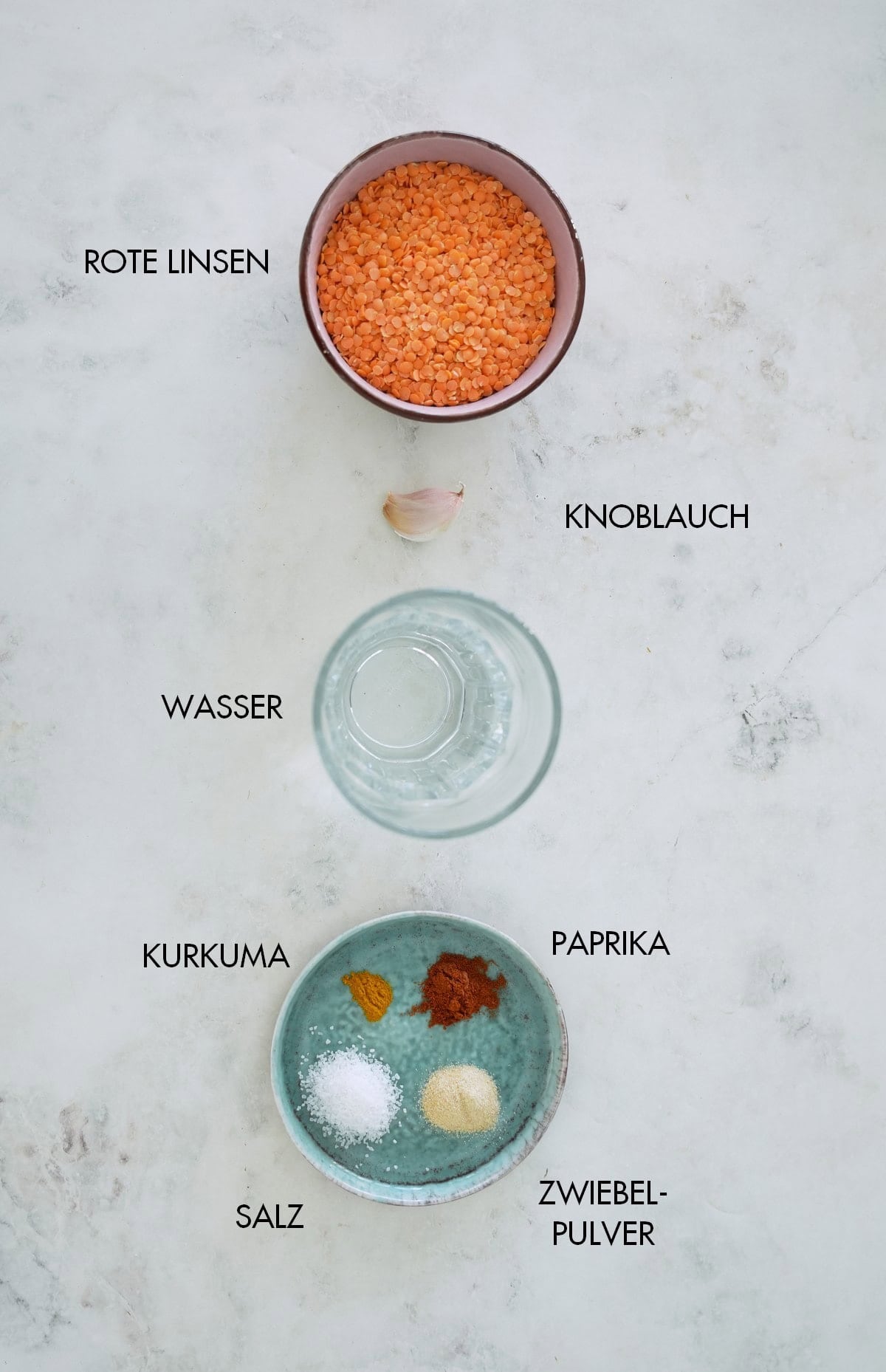 Zutaten Linsen Cracker