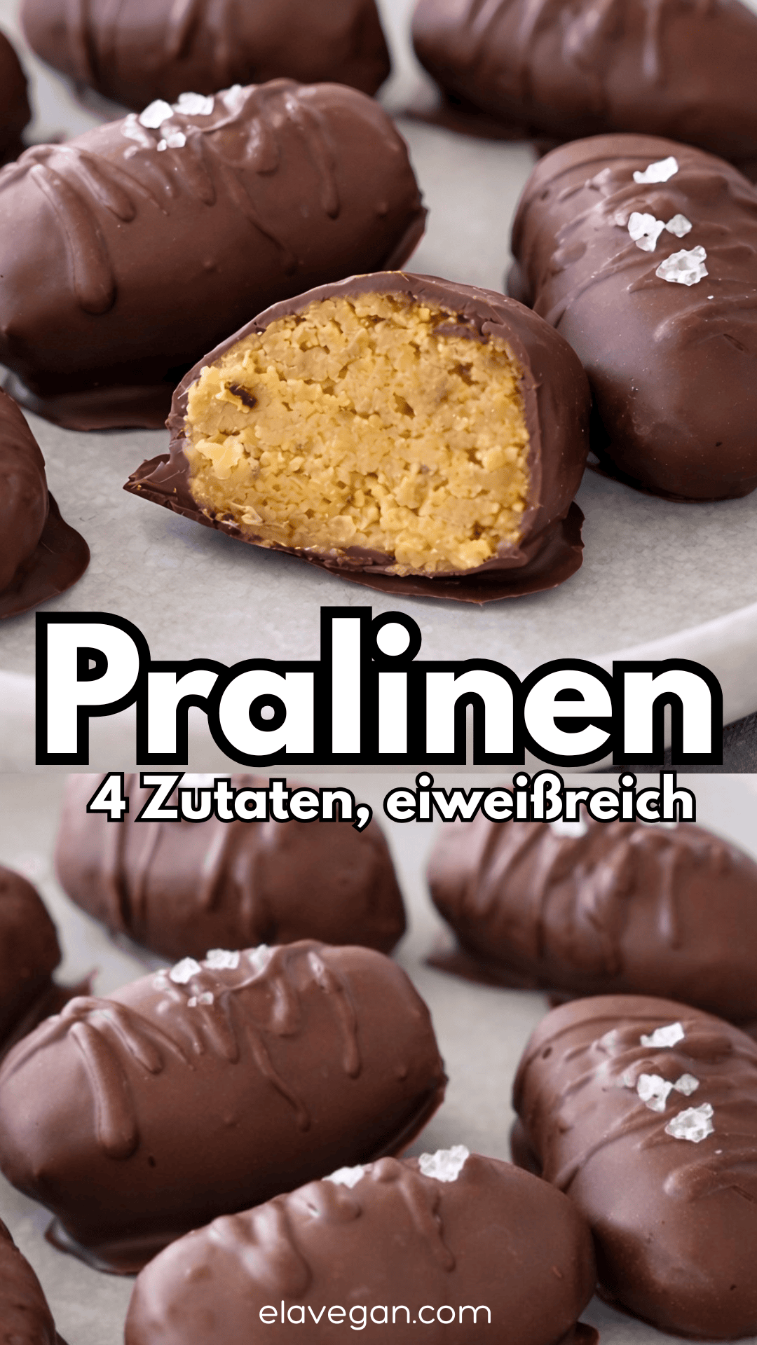 Pinterest Collage eiweißreiche Pralinen aus 4 Zutaten