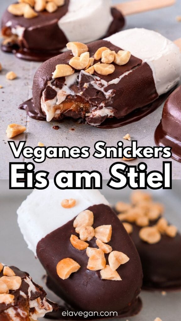 Pinterest collage selbstgemachtes Snickers Eis