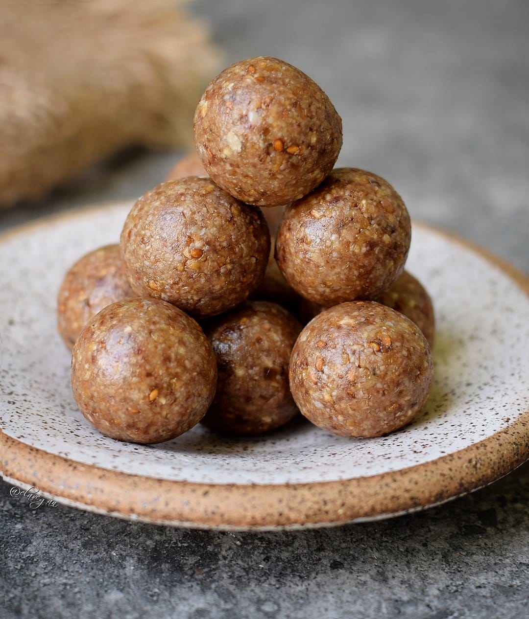 date balls on small plate