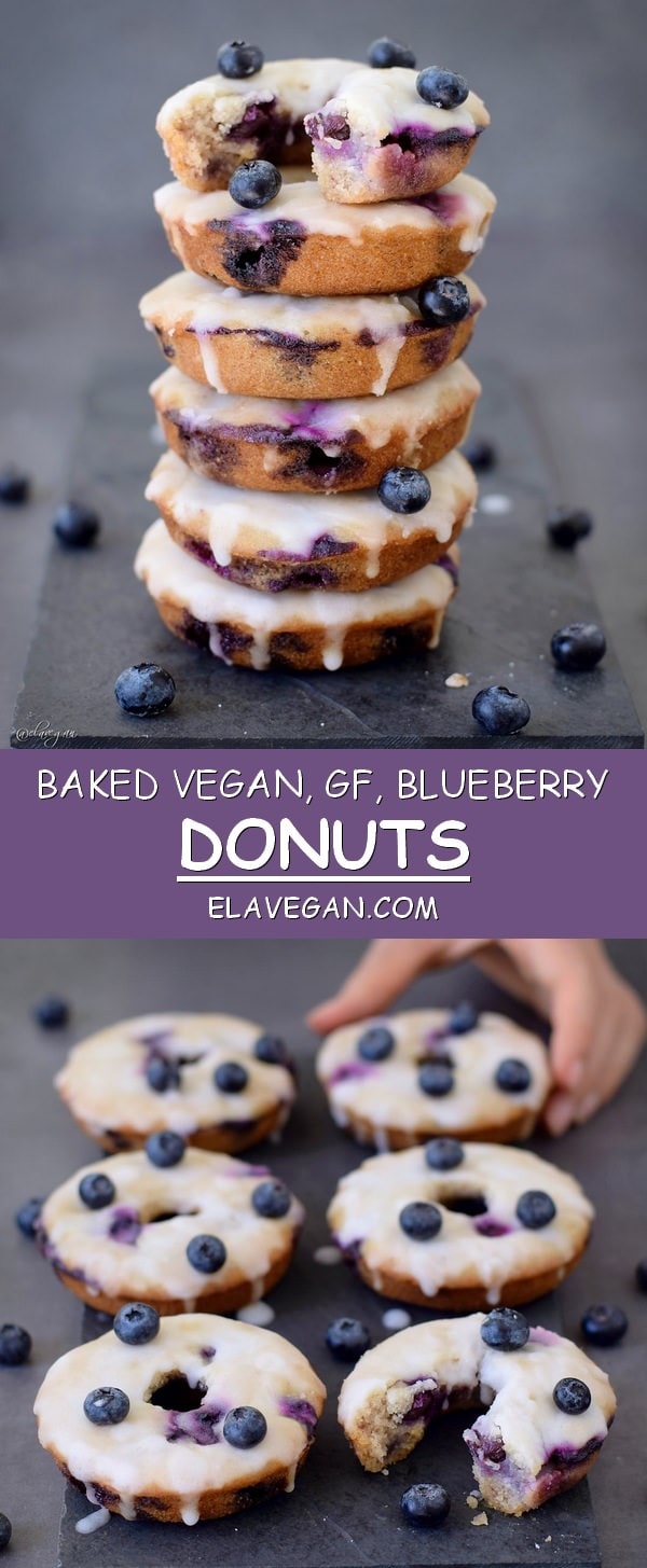 baked blueberry donuts vegan gluten free healthy Pinterest