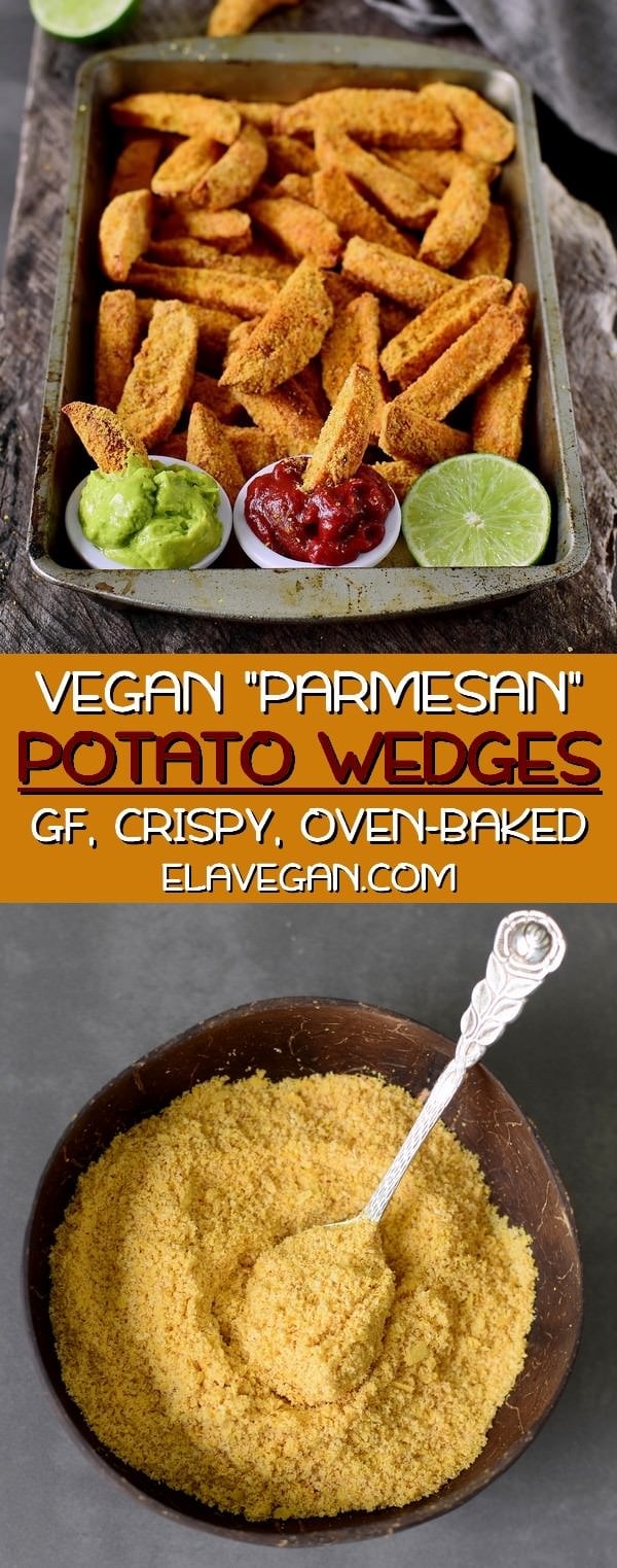 oven-baked vegan parmesan potato wedges gluten-free healthy recipe