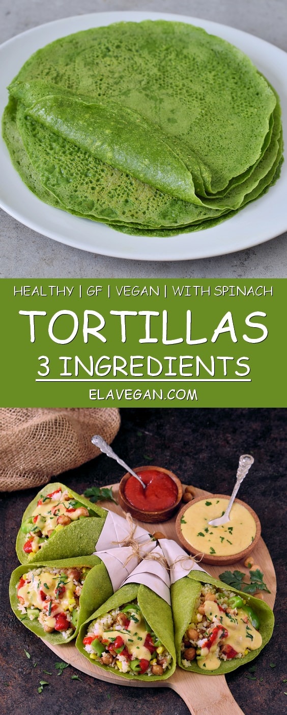 Pinterest collage spinach tortillas and wraps