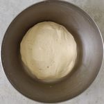 dough for vegan gluten-free steamed yeast dumplings before