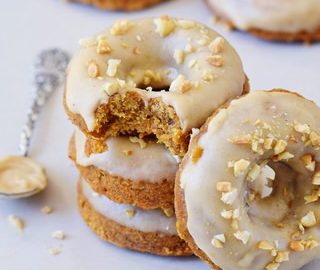 gingerbread carrot cake donuts