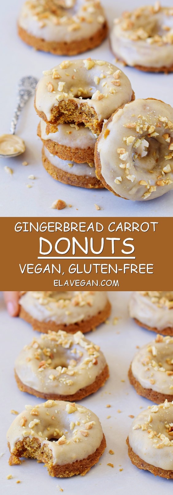 gingerbread carrot cake donuts vegan gluten-free refined sugar-free healthy recipe