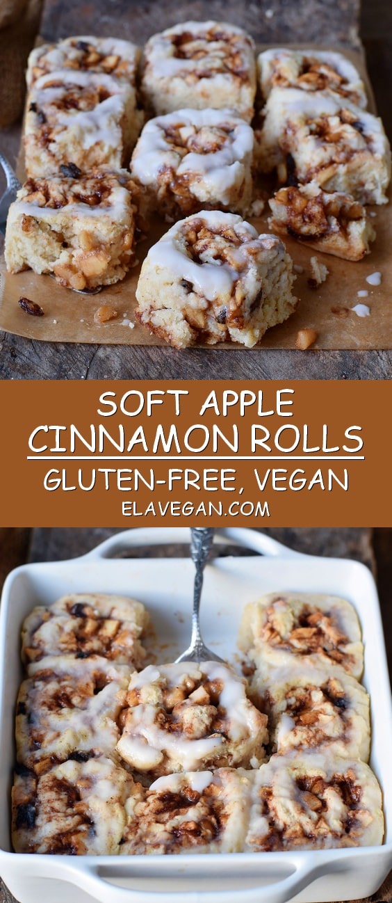 soft apple cinnamon rolls vegan and gluten-free recipe pinterest