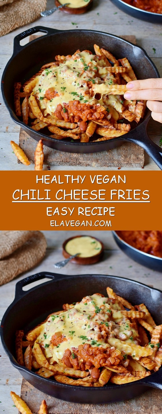 healthy vegan chili cheese fries easy recipe