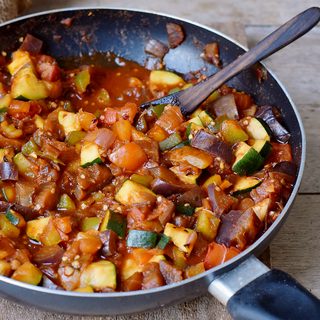 Quick and easy vegan Ratatouille recipe with healthy vegetables