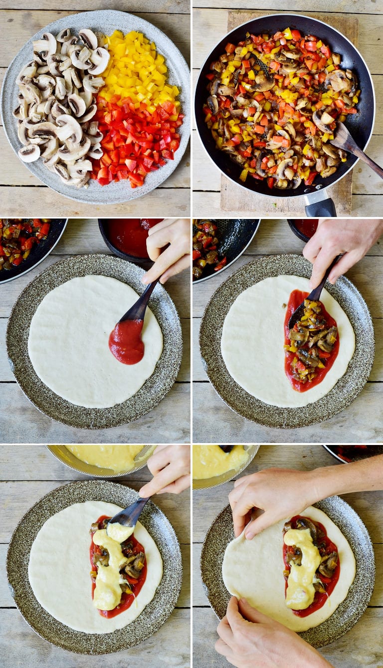how to make vegan calzone step by step