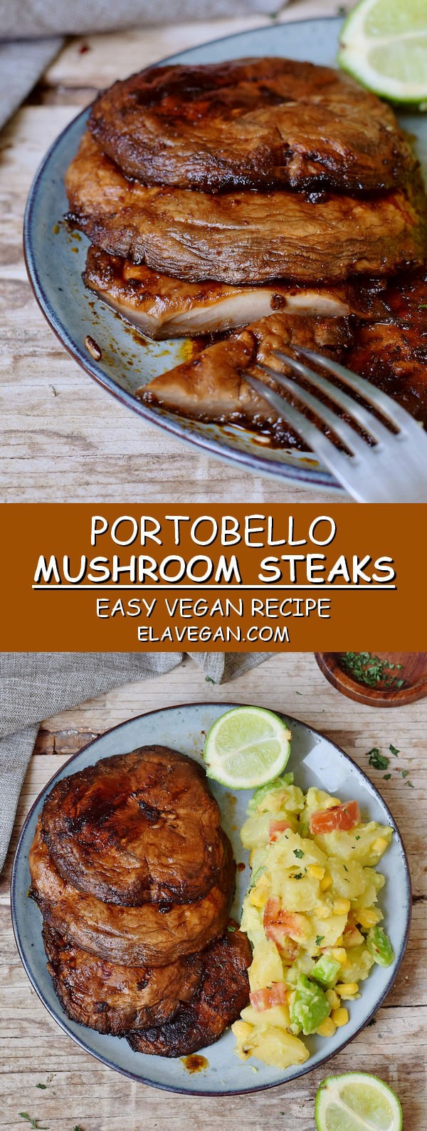 Vegan Portobello mushroom steaks easy recipe