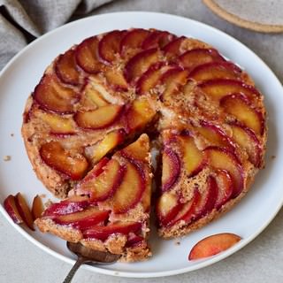 healthy pie with plums vegan gluten-free recipe