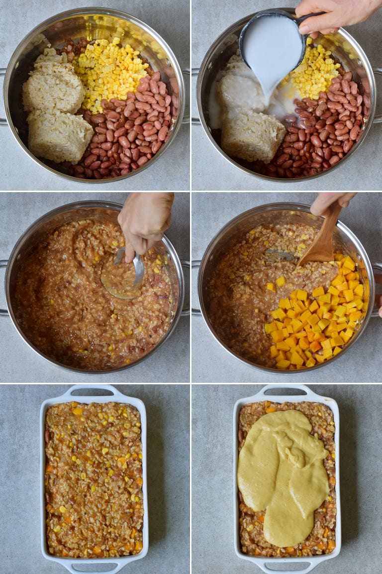 how to make a rice and bean casserole easy step by step pictures