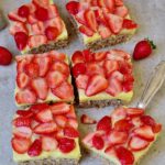 strawberry sheet cake with pudding layer vegan recipe