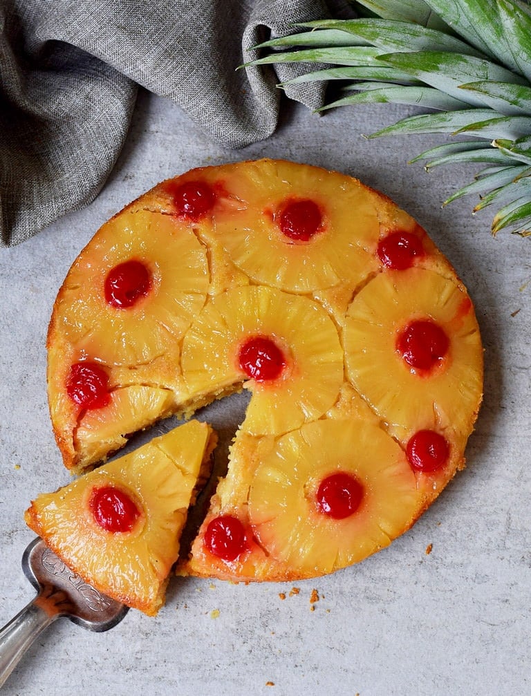 Vegan Pineapple Upside Down Cake | Easy Recipe (GF)