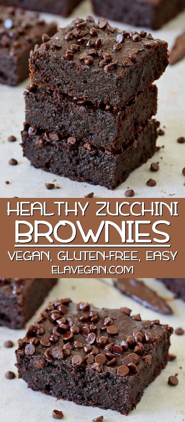 Healthy zucchini brownies vegan gluten-free easy