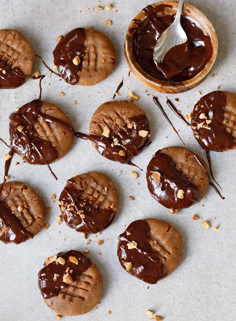 dairy-free chocolate dipped cookies