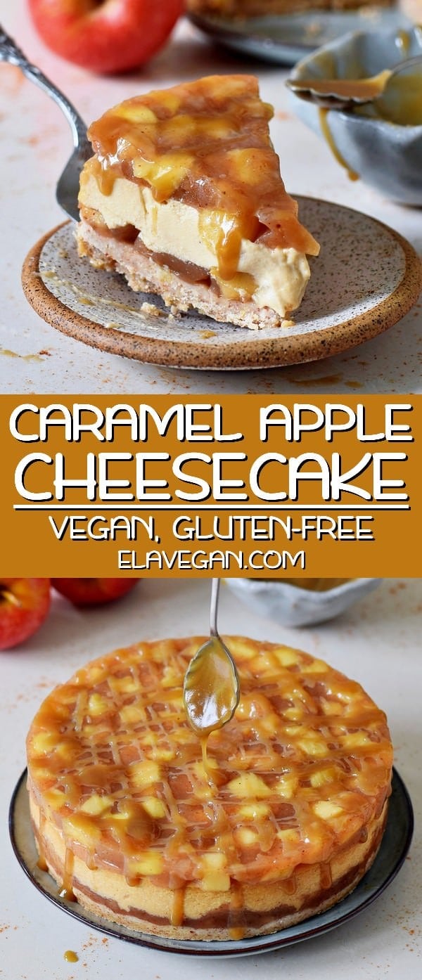 Caramel apple cheesecake vegan gluten-free