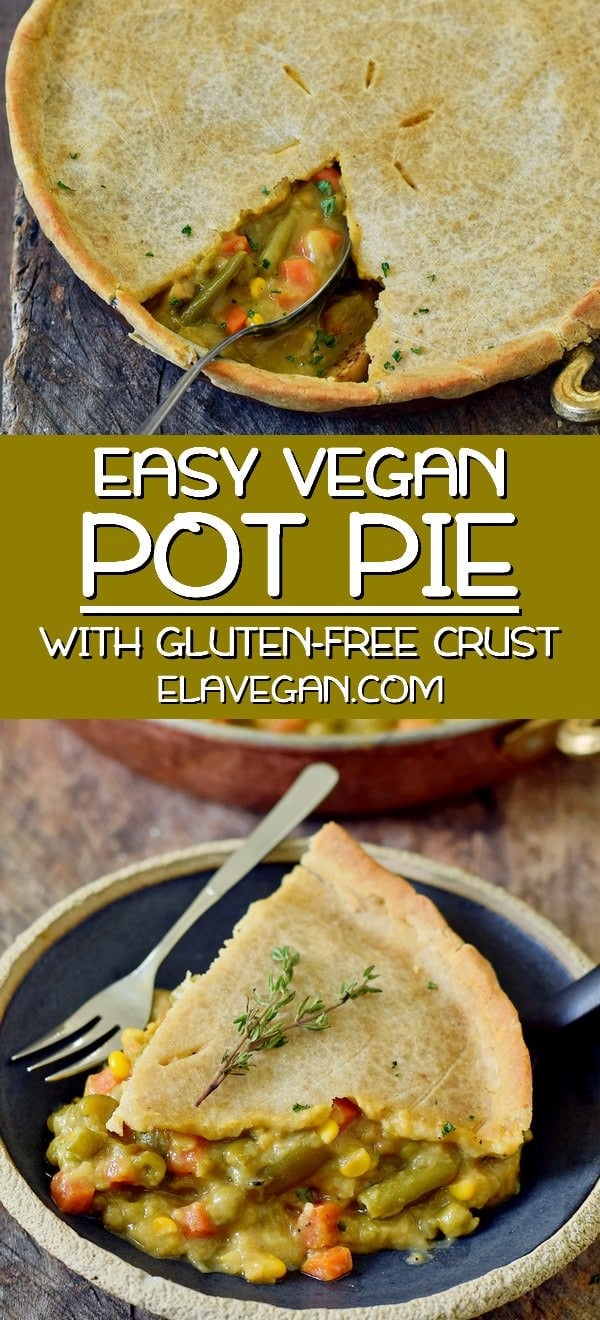 easy vegan pot pie with gluten-free crust
