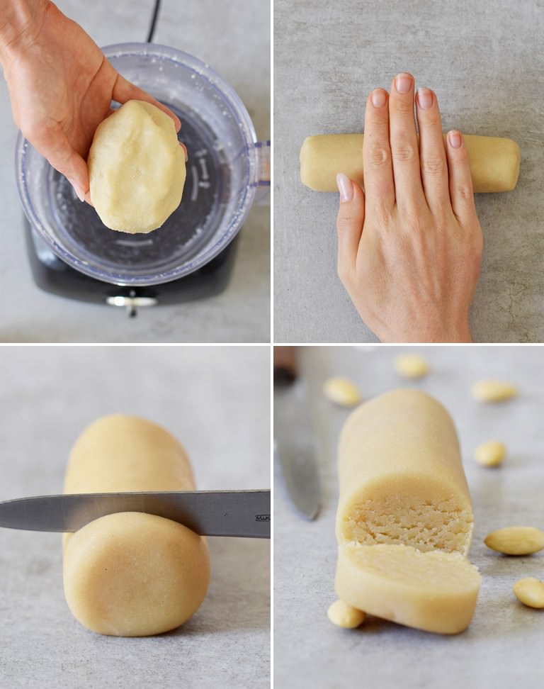 how to shape egg-free homemade marzipan