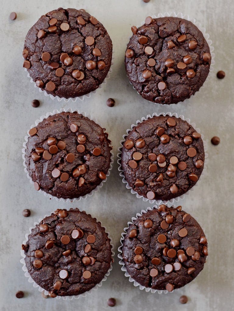 6 glutenfreie schokoladen-muffins