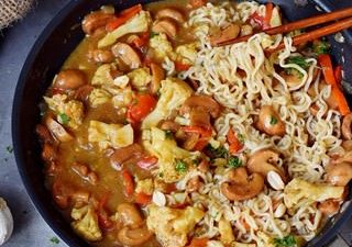 noodle soup with vegetables