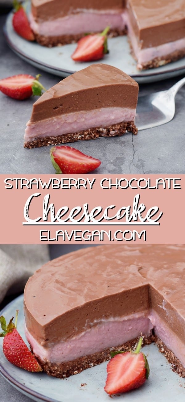 Pinterest Collage Strawberry Chocolate Cheesecake