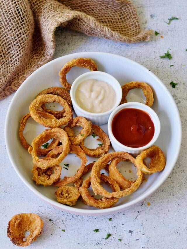 Baked Vegan Onion Rings (Gluten-Free Recipe)