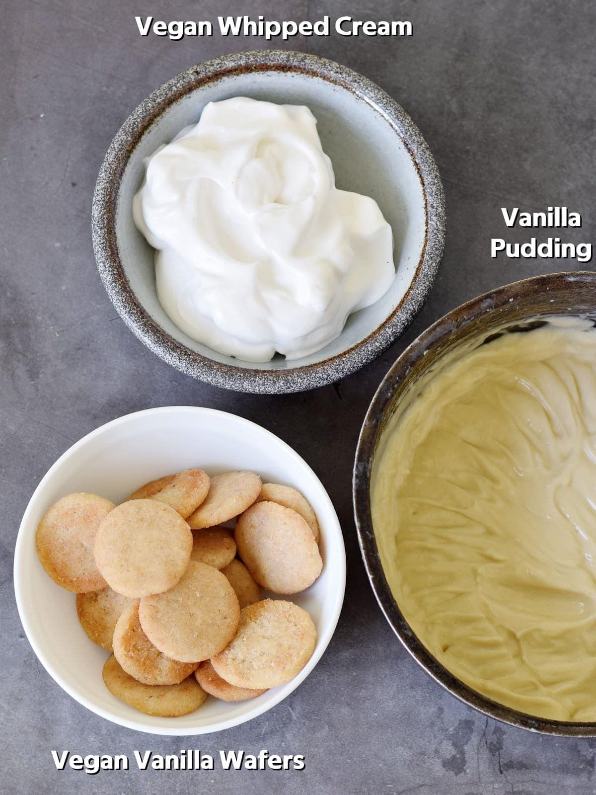 vanilla wafers whipped cream and vanilla custard