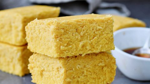 3 slices of gluten-free vegan cornbread
