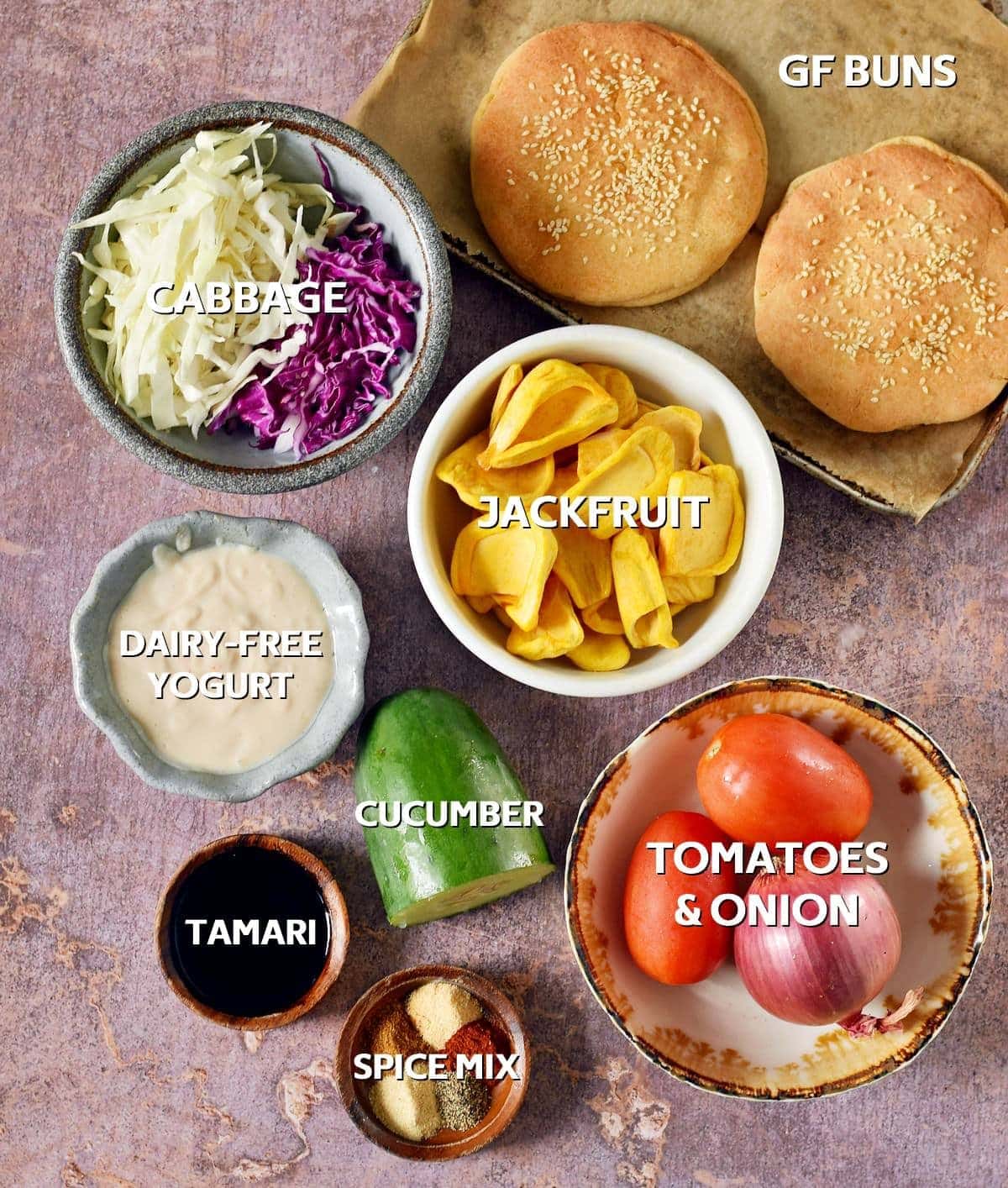 Ingredients for vegan Shawarma
